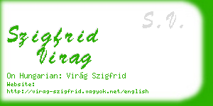 szigfrid virag business card