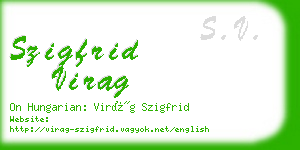 szigfrid virag business card